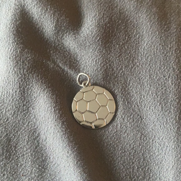 Silver soccer ball charm to add onto bracelet or - Picture 6 of 7